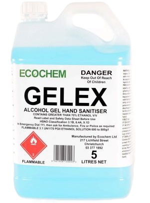 Gelled Hand Sanitiser - Gelex - 5L